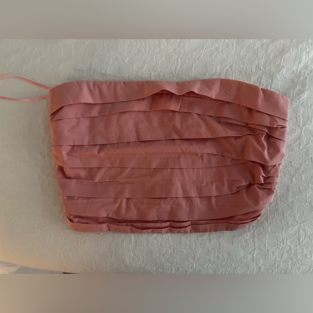 Abercrombie & Fitch Pink Strapless Crop Top